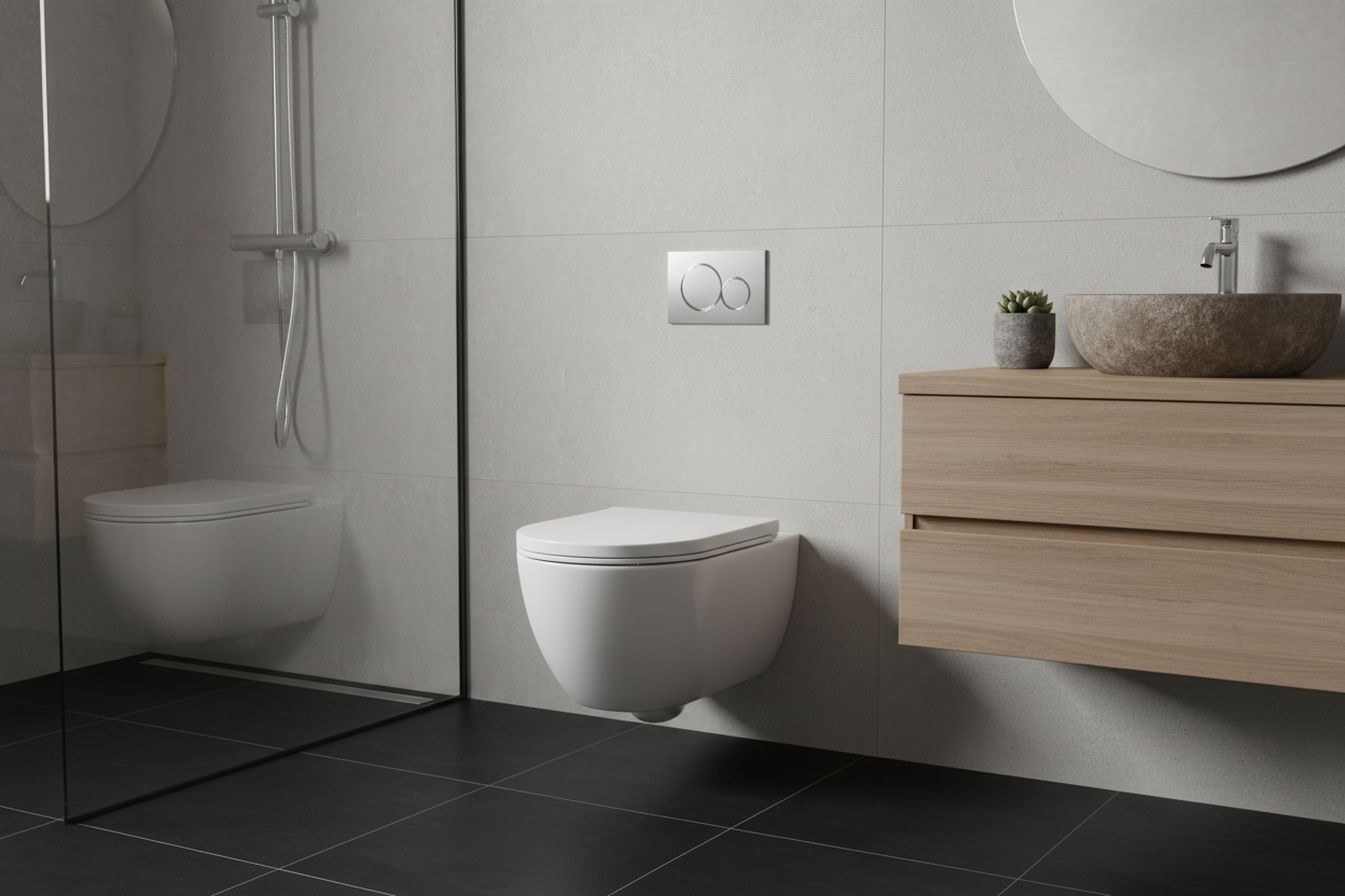 Væghængt toilet uden skyllekant: En hygiejnisk og stilren løsning
